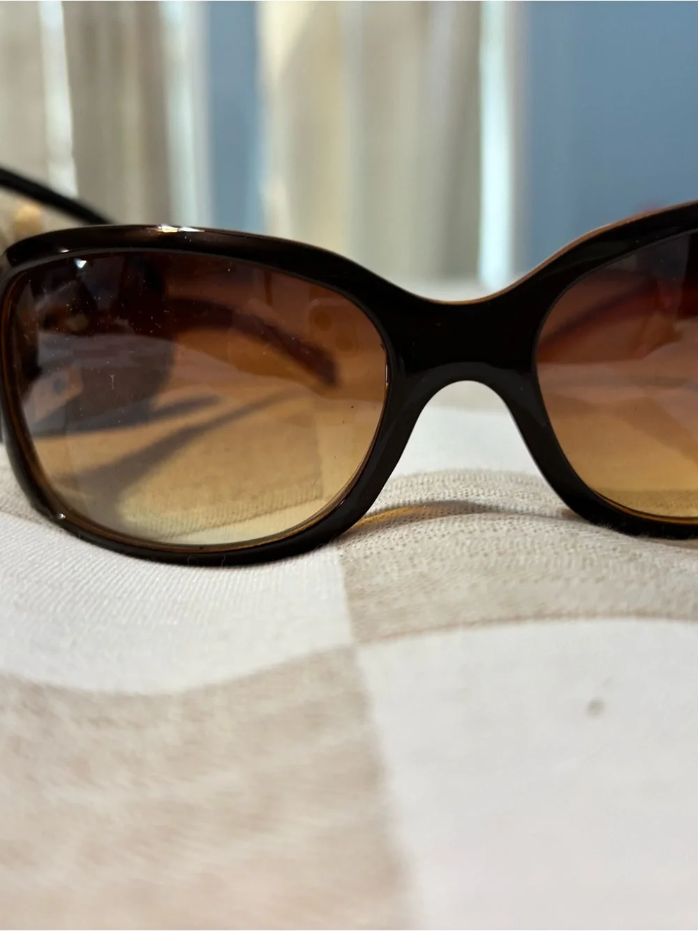 COACH Women's Brown Patterned Logo Sunglasses